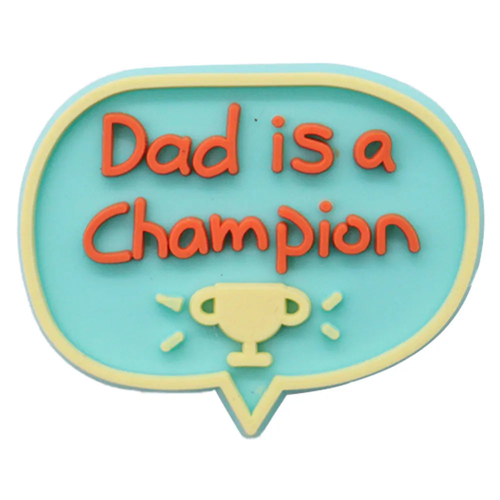 1PCS 'I Love Dad' PVC Shoe Button Charm for Father's Day Papa Sandals Decorations DIY Sweet Holiday Gift Idea