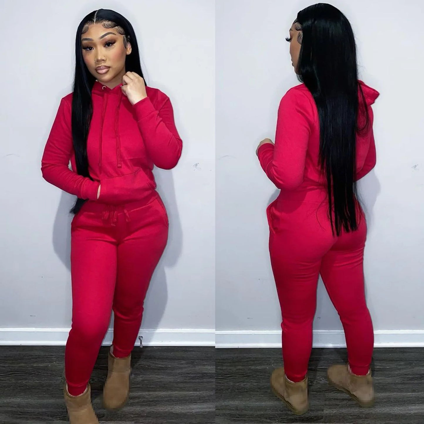 Women's 2-Piece Fall Outfit Set: Stylish Tracksuits and Sweatpants for Wholesale