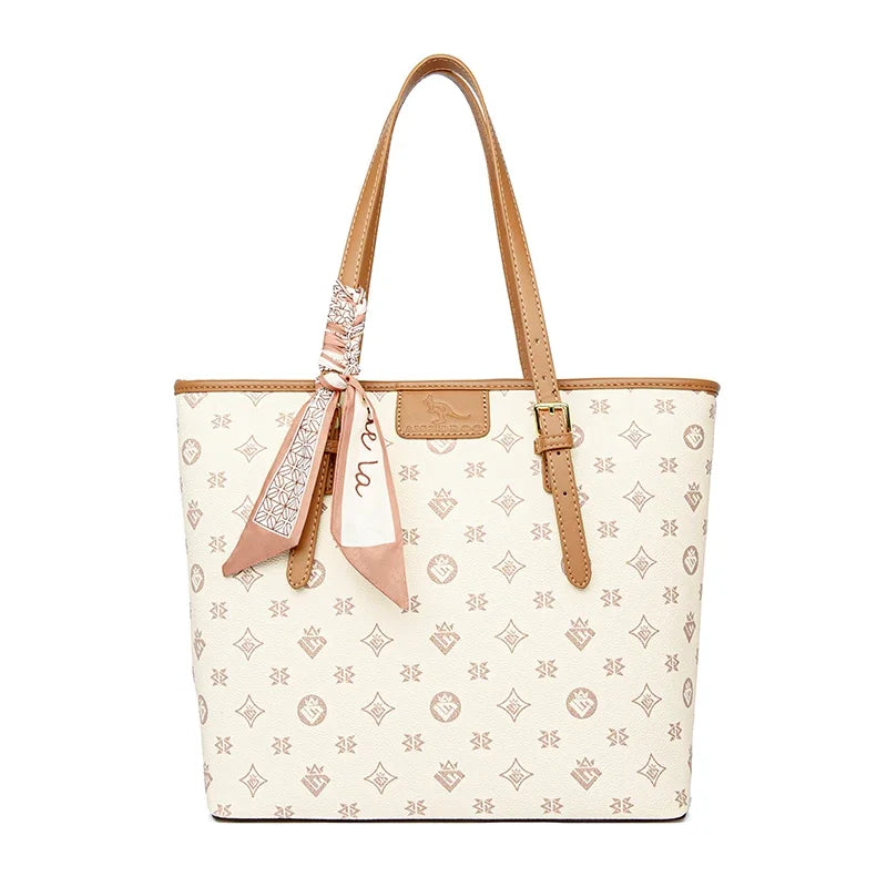 Quality Soft Leather Shoulder Bag for Women with Luxury Print Designer Handbag Casual Tote Commuting Messenger Sac A Main