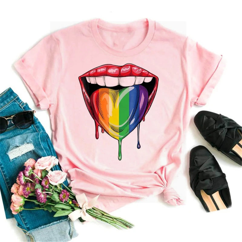 Summer New Fashion Graphic Print Lgbt T Shirts Women Funny Tshirts Casual Short Sleeves Tops Tees Female Unsiex Clothes