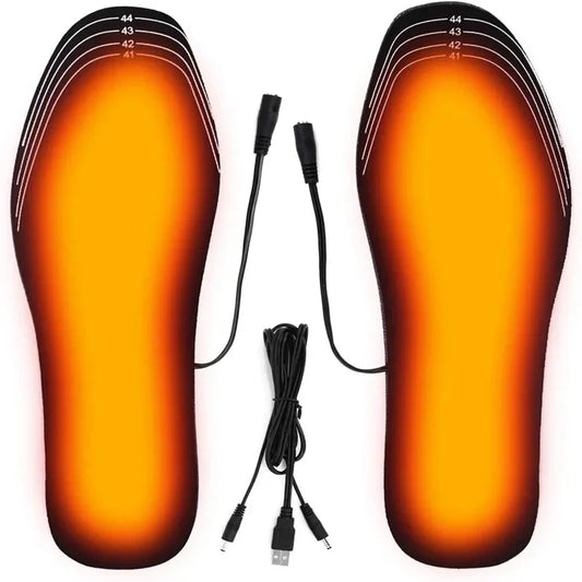 1Pair USB Heating Shoes Insole Quality Winter Warm Insoles for Feet Men Women Electrically Heated Shoe Sole Non Slip Shoe Pads