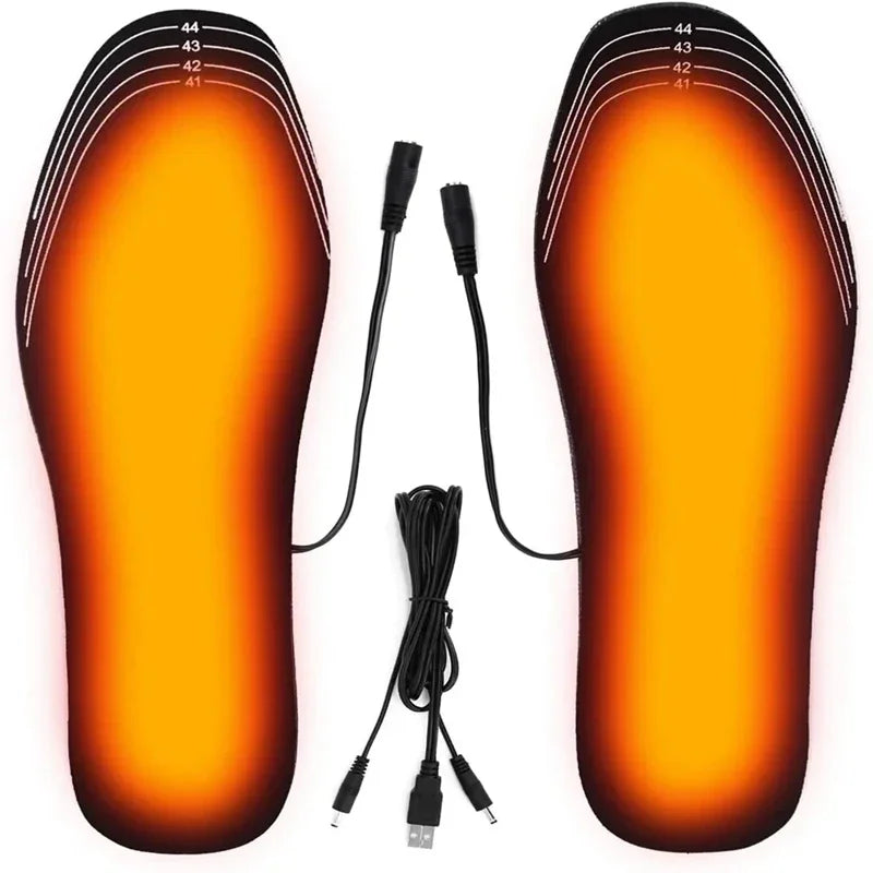 1Pair USB Heating Shoes Insole Quality Winter Warm Insoles for Feet Men Women Electrically Heated Shoe Sole Non Slip Shoe Pads