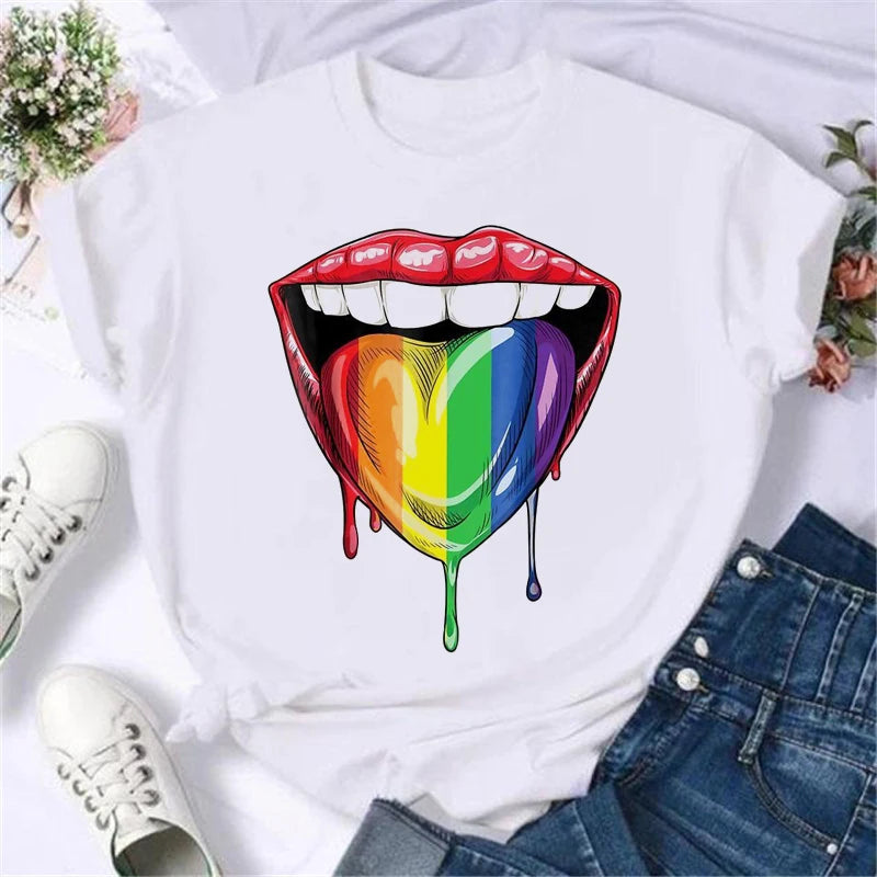 Summer New Fashion Graphic Print Lgbt T Shirts Women Funny Tshirts Casual Short Sleeves Tops Tees Female Unsiex Clothes
