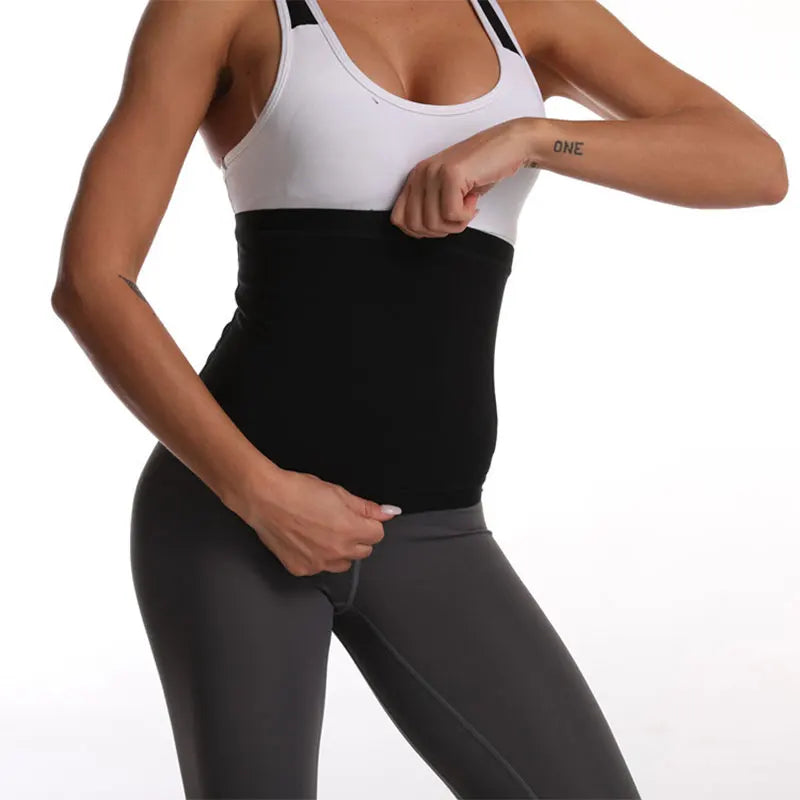 Thermal Sweat Belt Waist Trimmer Sauna Waist Belt Slimming Trainer for Workout Tummy Control Belly Wrap for Weight Loss