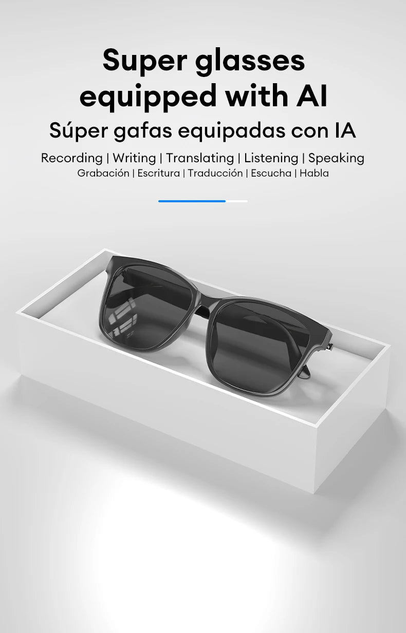 Choice HYUNDAI HY-C8 AI Glasses Earphones With Camera Automatic voice translation Smart glasses Multi-function keys For Sports