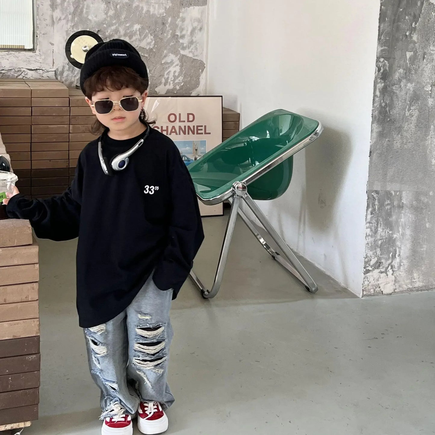Spring Autumn Kids Baby Boys Cowboy Children's Clothing Jeans Casual Kids Baby Boys Ripped Children Jeans