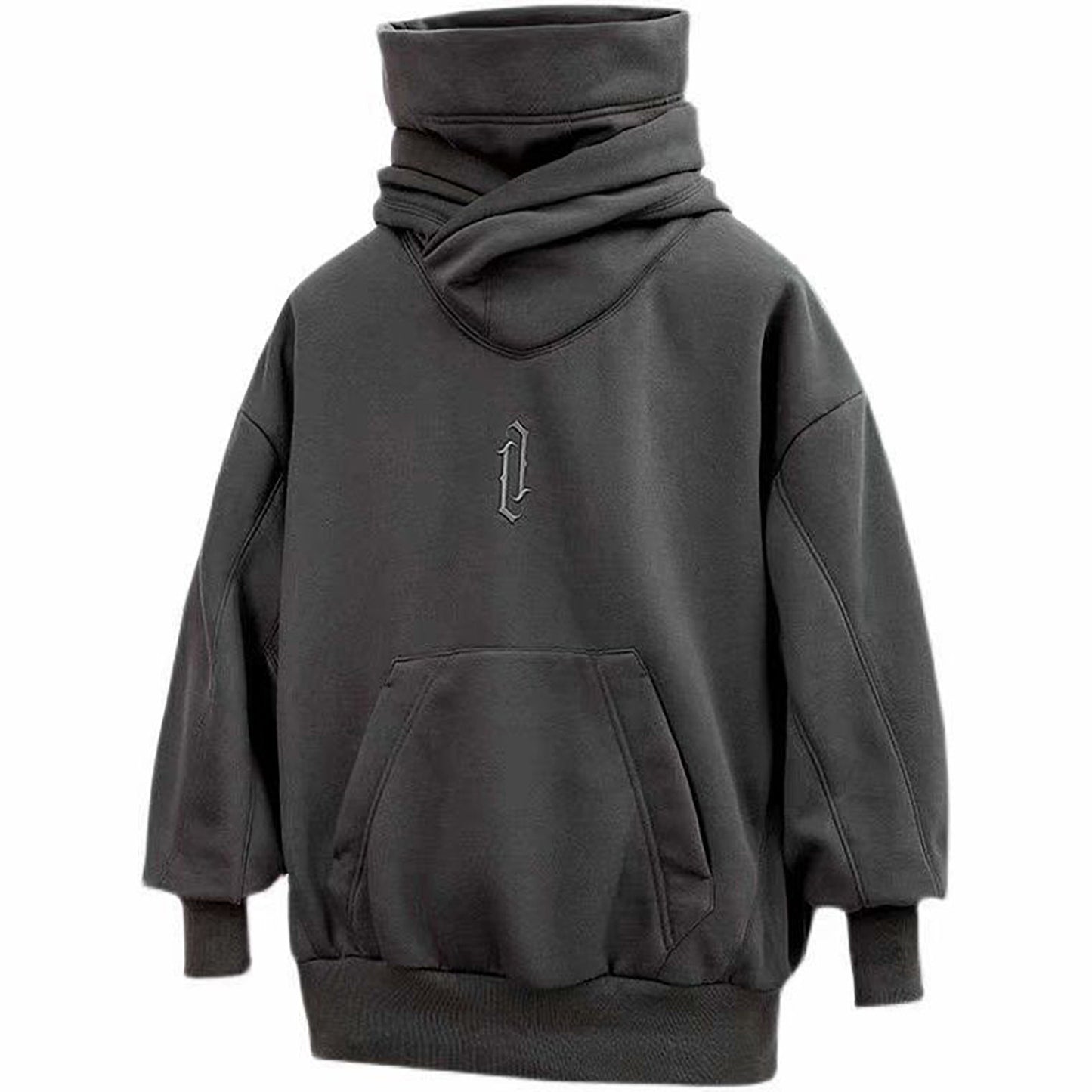 Autumn Winter High Collar Hoodie Loose Comfortable Men's Clothes Harajuku Hiphop Streetwear Fleece Hooded Oversize Sweatshirt