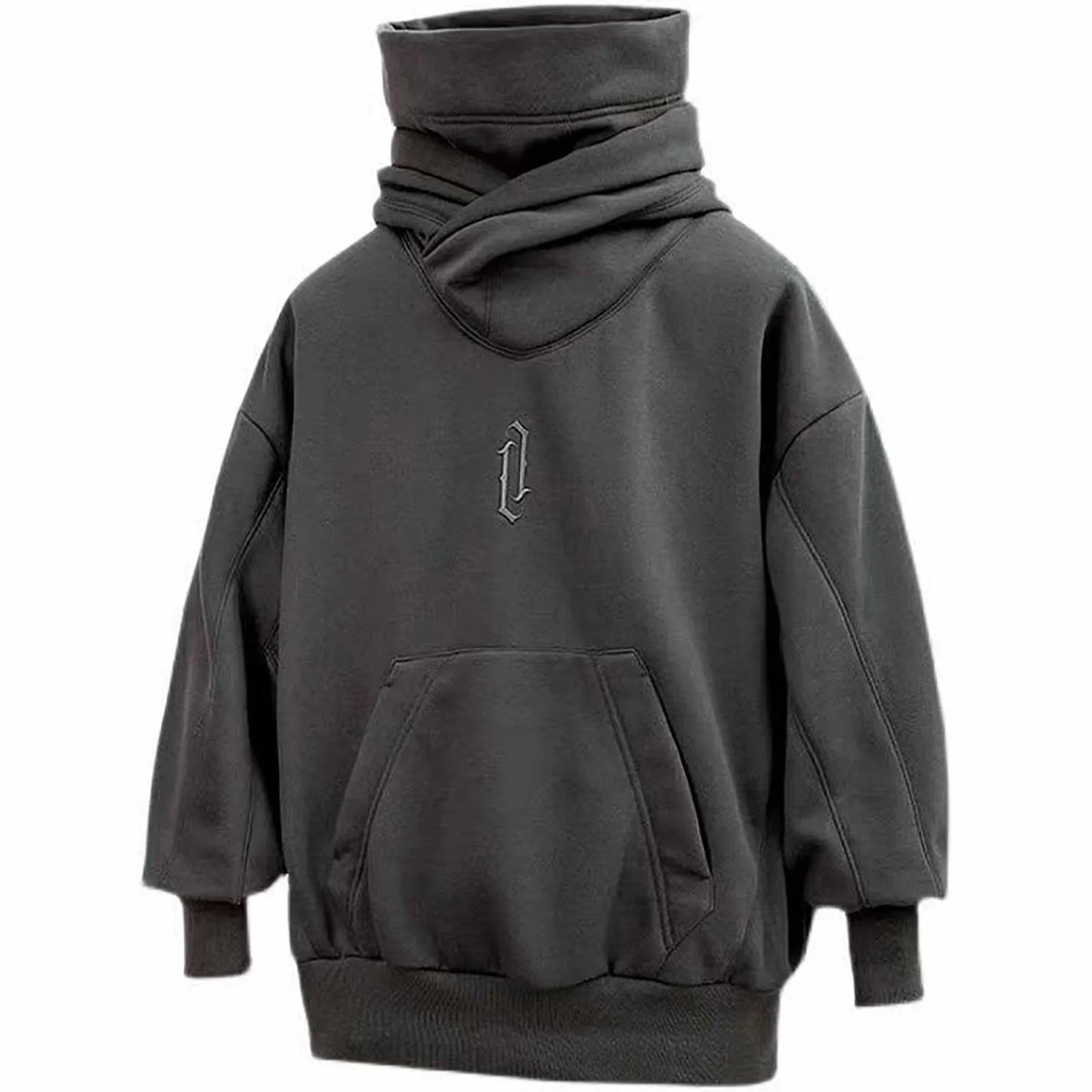 Autumn Winter High Collar Hoodie Loose Comfortable Men's Clothes Harajuku Hiphop Streetwear Fleece Hooded Oversize Sweatshirt