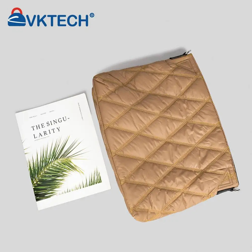 Rhombic Lattice Cotton-Padded Bag Elegant Autumn Winter Down Jackets Bag Simple Fashion Warm Nylon Portable for Party Shopping
