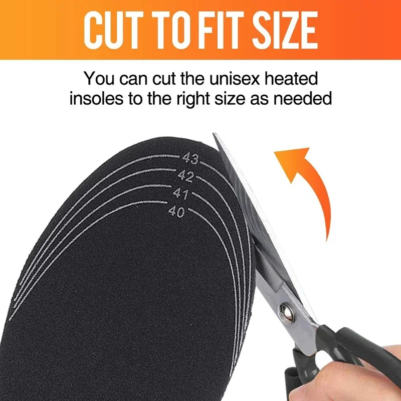 1Pair USB Heating Shoes Insole Quality Winter Warm Insoles for Feet Men Women Electrically Heated Shoe Sole Non Slip Shoe Pads