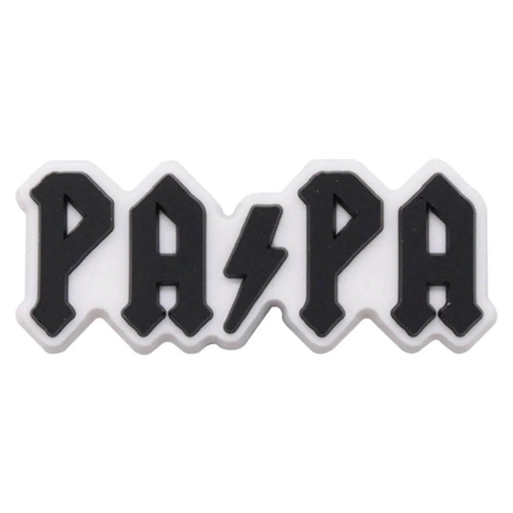 1PCS 'I Love Dad' PVC Shoe Button Charm for Father's Day Papa Sandals Decorations DIY Sweet Holiday Gift Idea