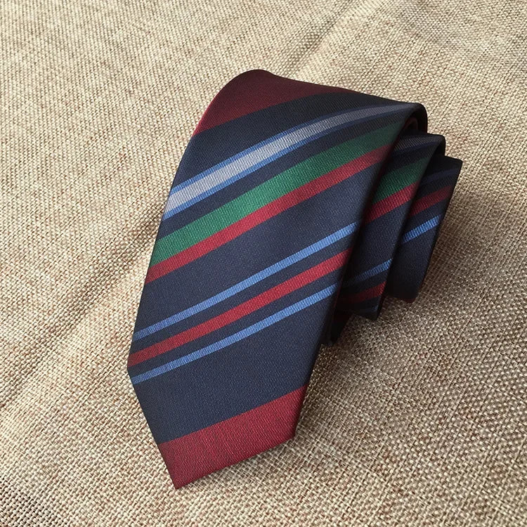 Mans 6cm Skinny Ties Striped Plaid Neckties Fashion Tie Jacquard Classics Business Mens Wedding Party Dress Woven Slim Tie