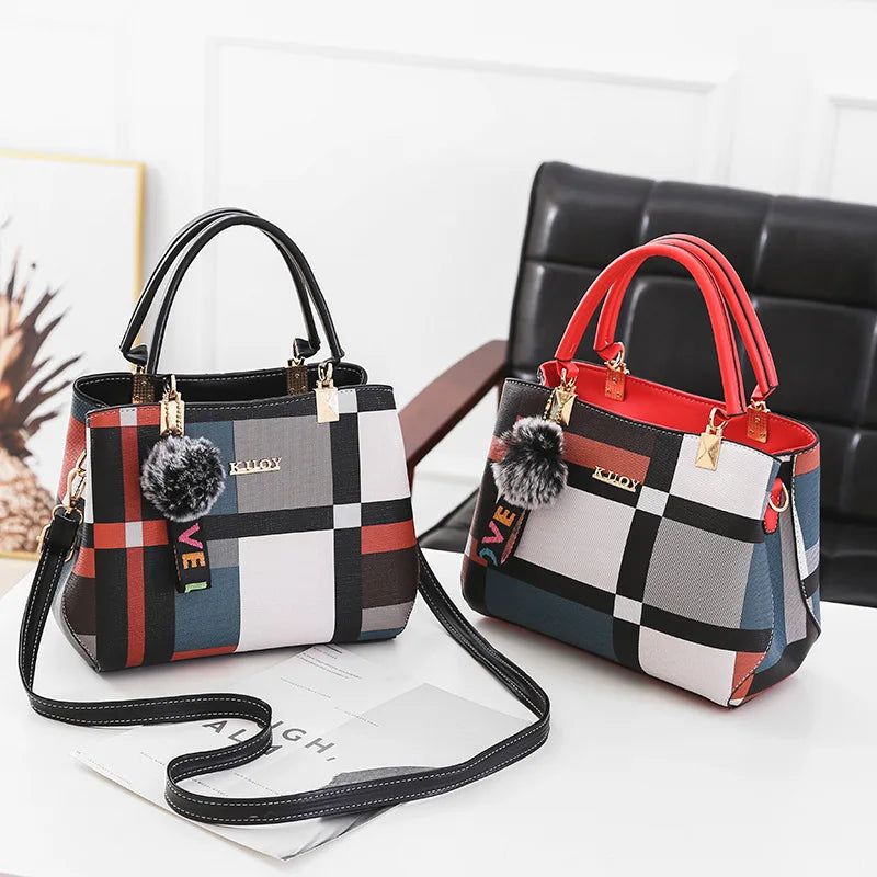 Luxury Designer PU Leather Casual Crossbody Bag for Women Ladies Large Capacity Travel Shoulder Handbag