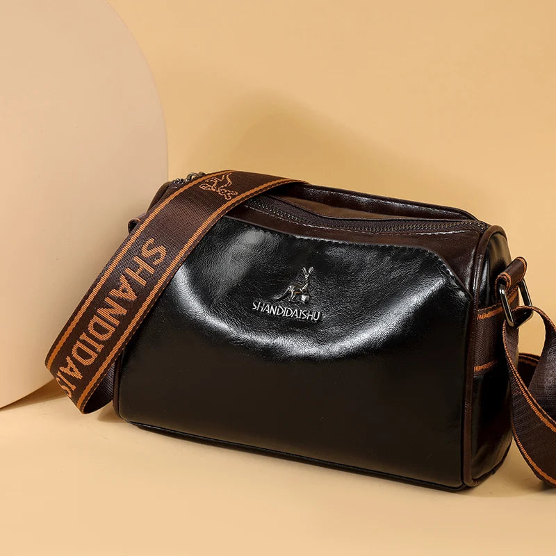 New Fashion Women's Genuine Leather Shoulder Bag Luxury Designer Handbag Brand Crossbody Bolsas For Girl Bags Messenger Bags Sac