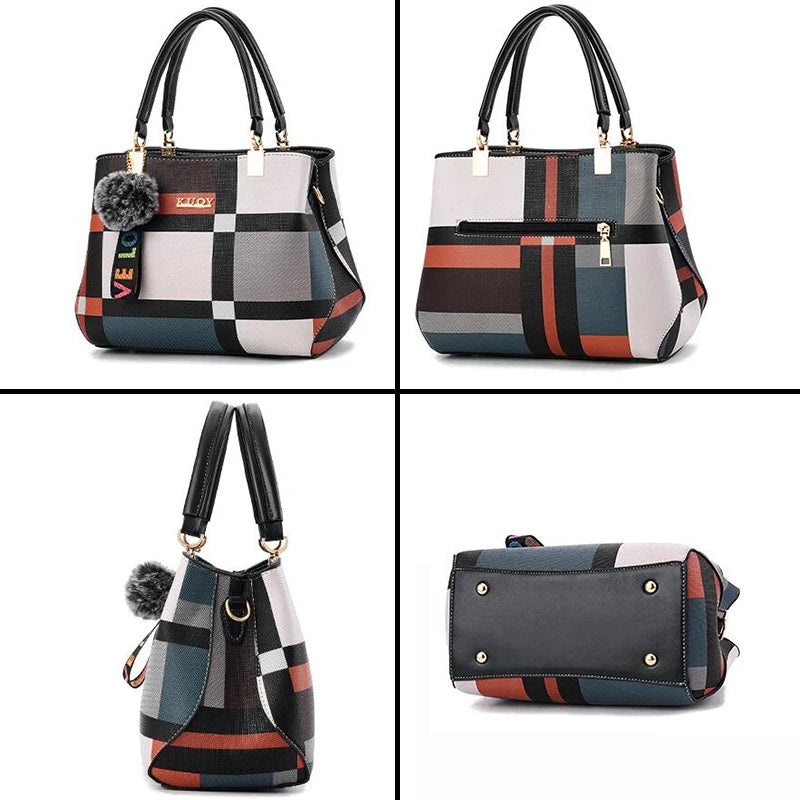 Luxury Designer PU Leather Casual Crossbody Bag for Women Ladies Large Capacity Travel Shoulder Handbag