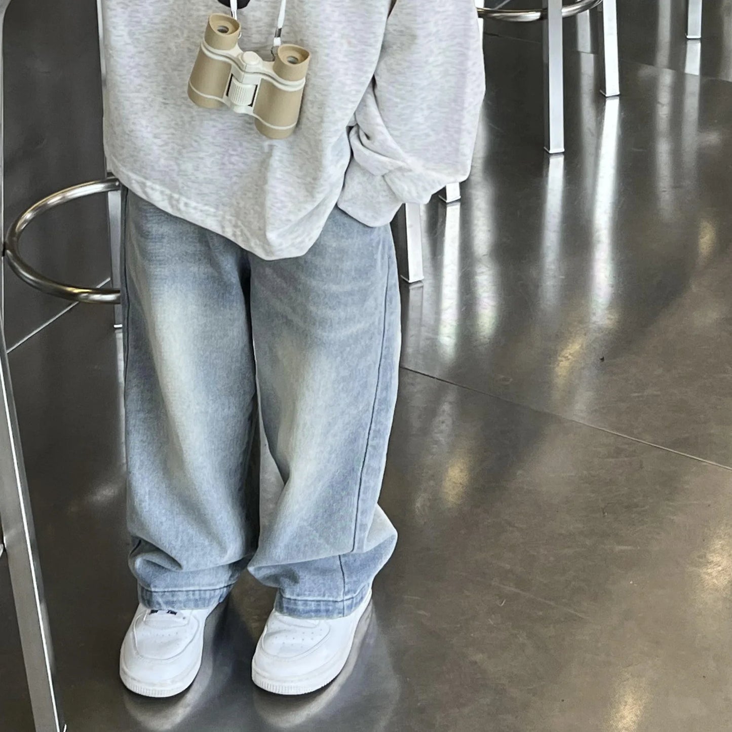 Autumn Girls Boys Vintage Jeans Children's Fashion Casual Denim Pants Casual Jeans