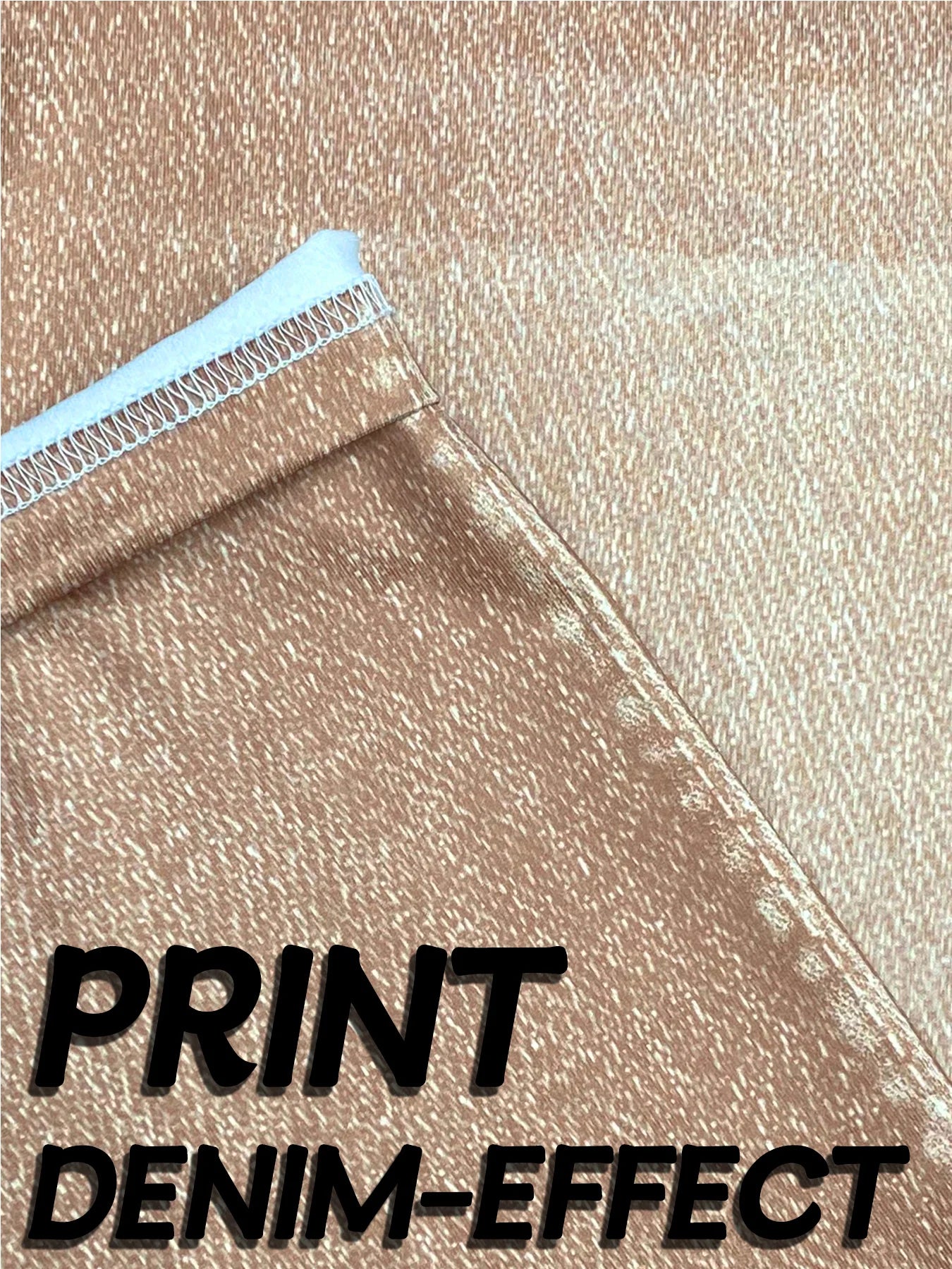 plus Size Women's Full Printed Pattern Imitation Jean Leggings Casual Fashion Sweatpants High Elasticity Ankle-Length Trousers