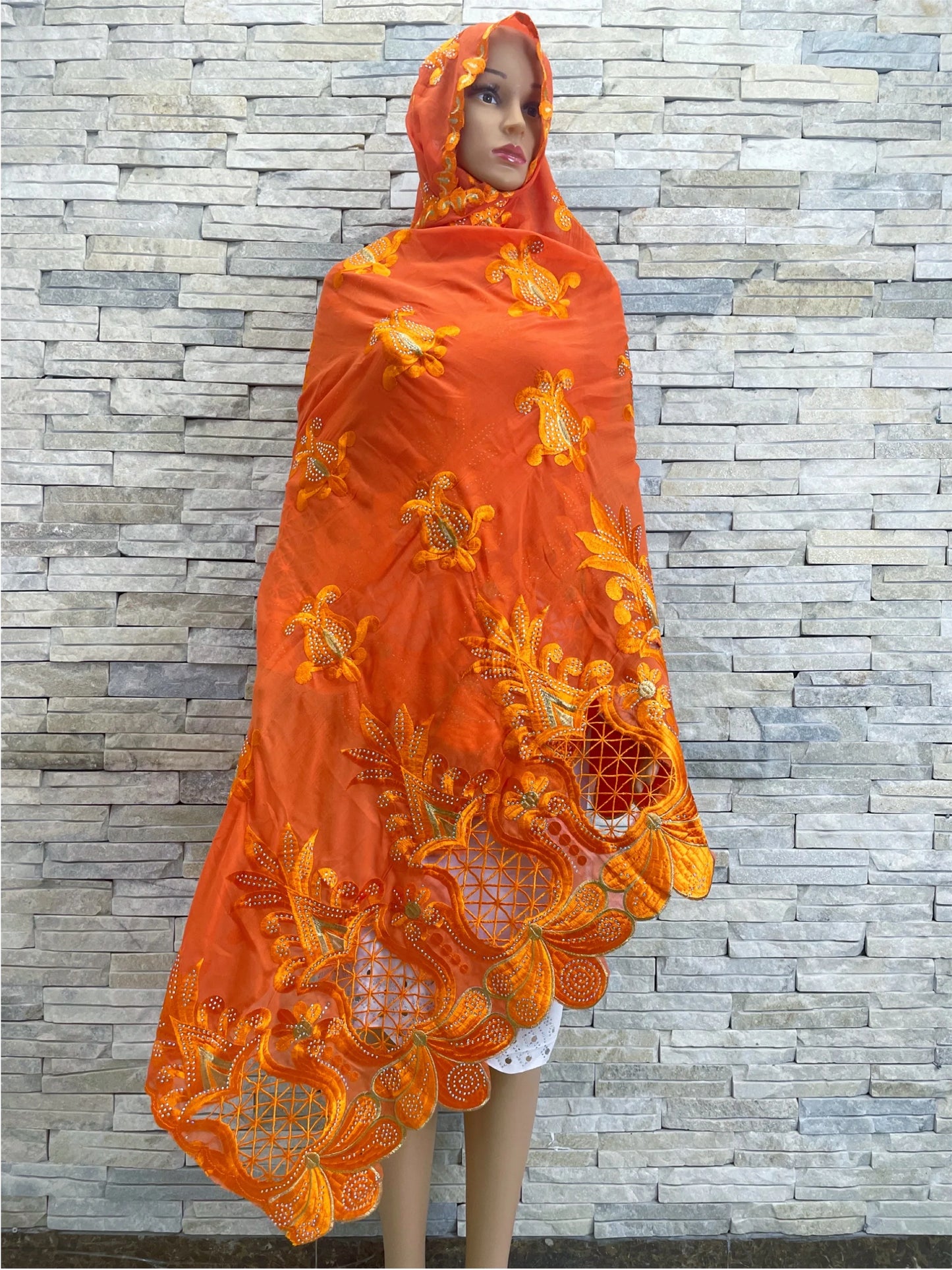 Muslim Fashion Women Headscarf Turkish Dubai Arabic Indian African Scarf Embroidery Desgin Big Cotton Scarves For Shawls