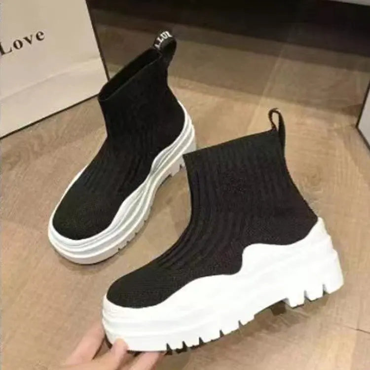 Breathable Spring Fashion Women's Shoes Casual Wedges Platform Ankle Boots Eye Catching Goth Boot Style for Women