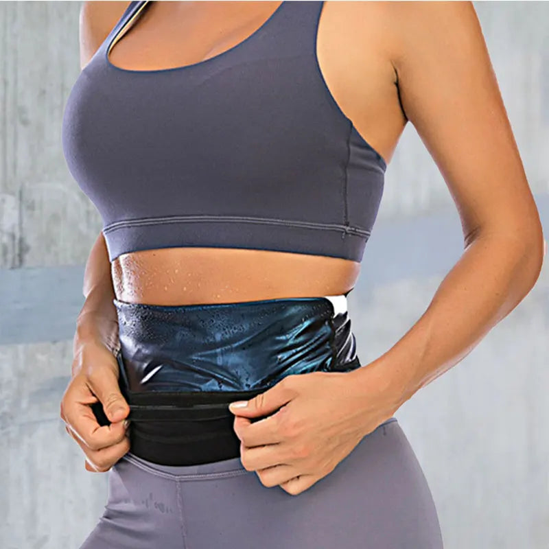 Thermal Sweat Belt Waist Trimmer Sauna Waist Belt Slimming Trainer for Workout Tummy Control Belly Wrap for Weight Loss