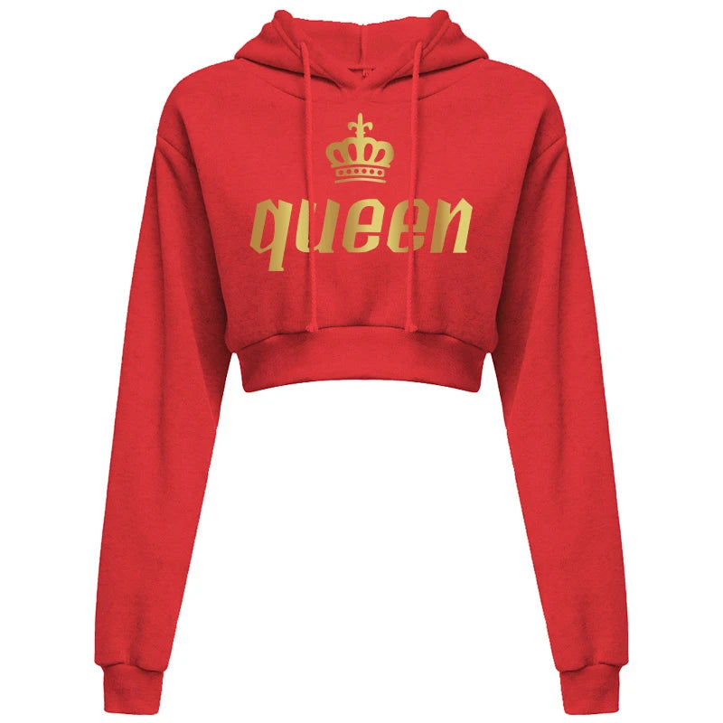 Spring Womens Fashion Hoodie Long Sleeve Casual Sweatshirt Crop Top Hoodie