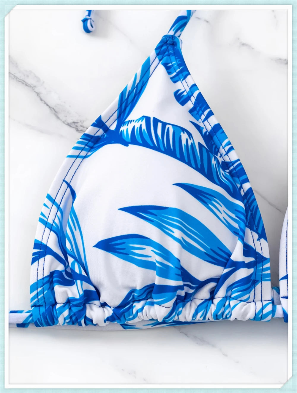 3 pieces Halter Bikini Tropical Print Swimsuit Drawstring Side Swimwear Women Long Sleeve Bathing Suit Female Swimming Beachwear