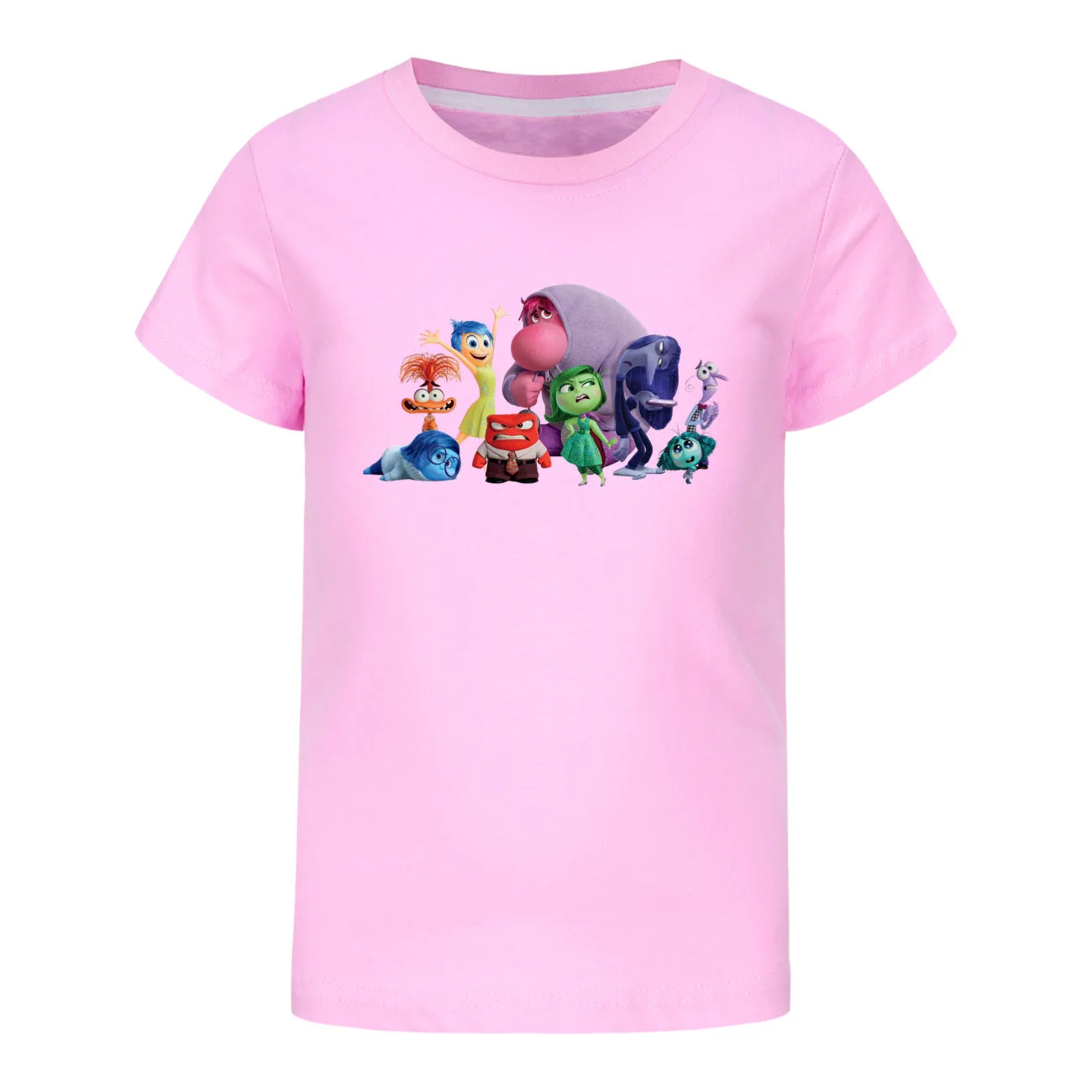 Summer Children's T-Shirt Inside Out 2 Game Theme Short Sleeve Kids Clothing for Boys and Girls Joy and Sadness Design