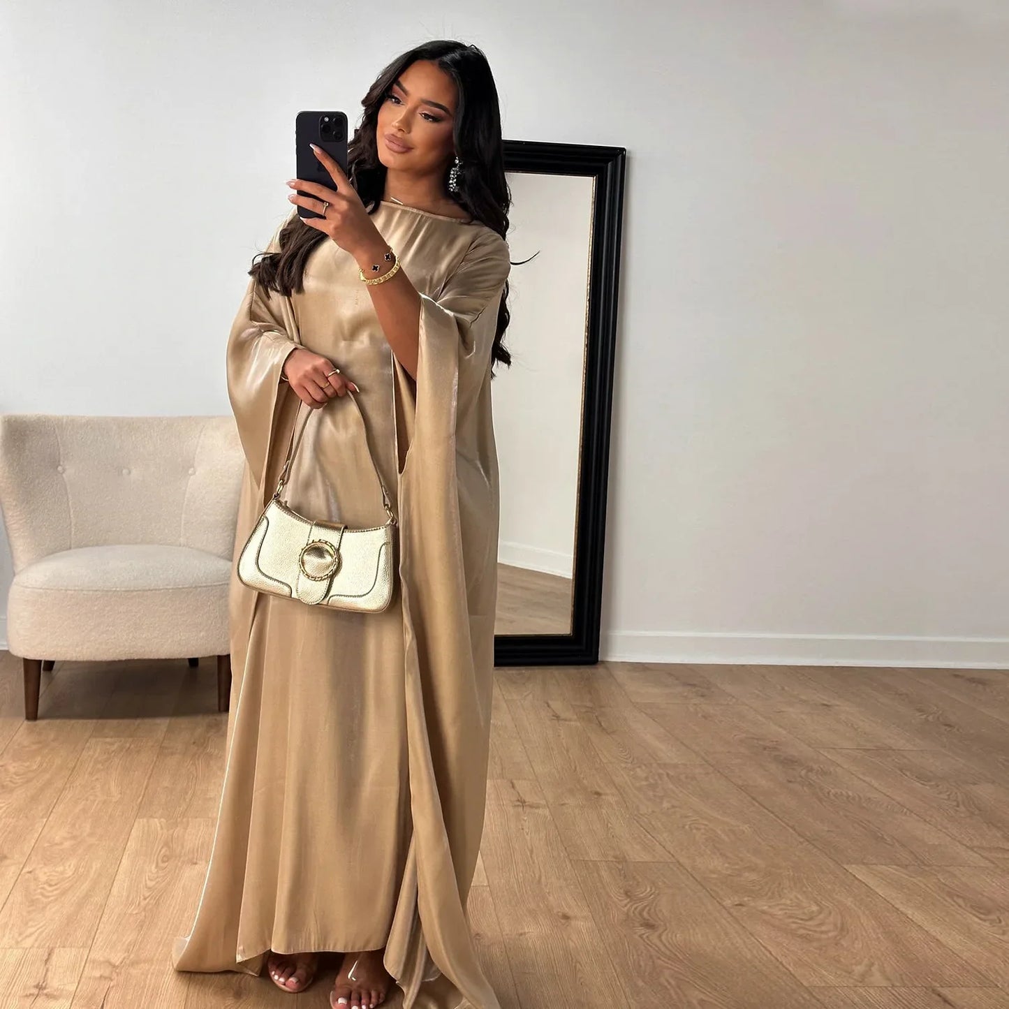 20 Colors Shiny Butterfly Abaya Inside Belt Muslim Party Dress Summer Abayas Women Dubai Luxury Turkey Islam Outfit Kaftan Robe