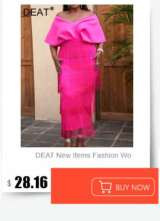 DEAT Fashion New Women's Bows Sleeveless Evening Party Dress Spring Trendy Off-shoulder Wrap Hip Dresses Female