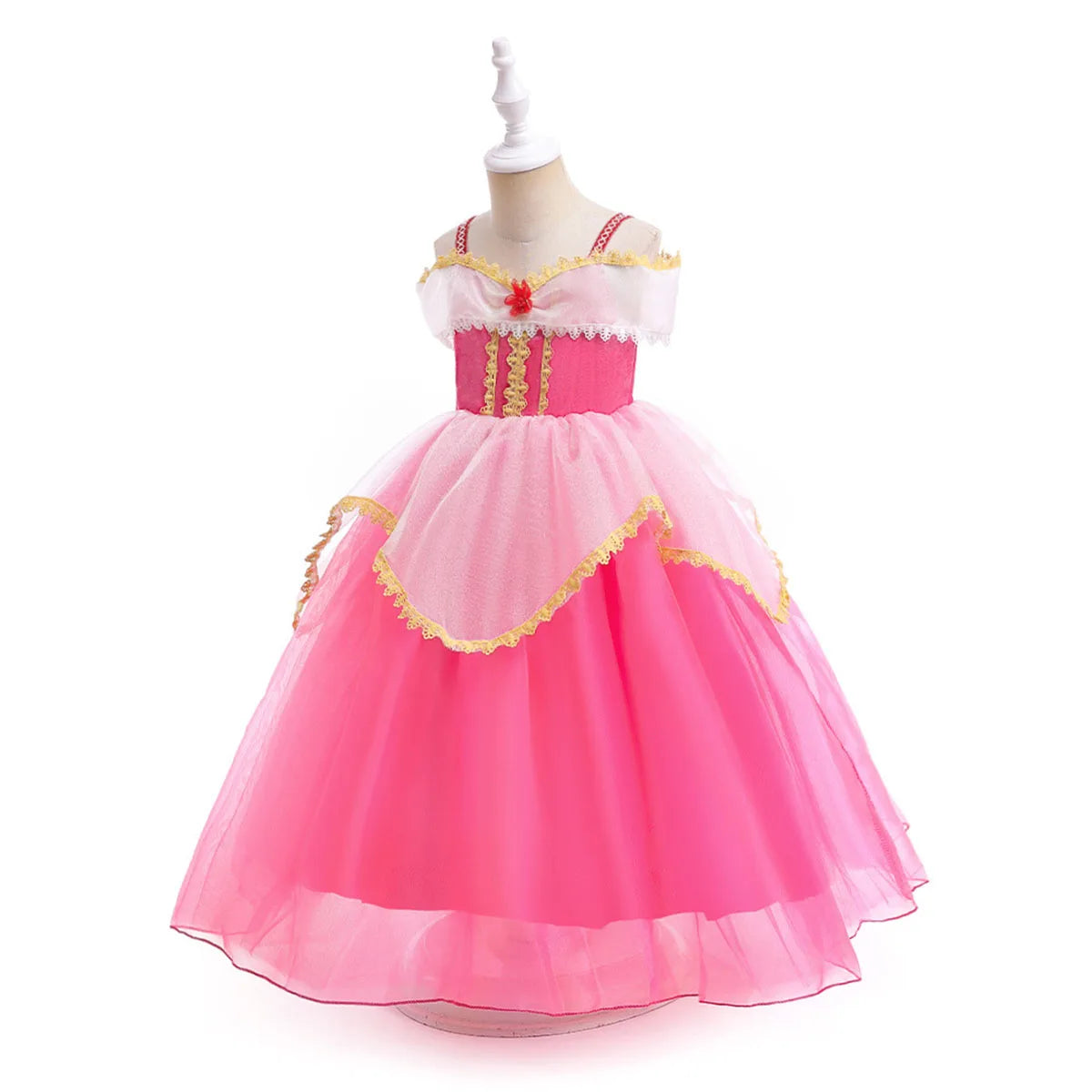 Shiny Toddler Little Girls Movie Princess Sleeping Beauty Aurora Birthday Party Cosplay Halloween Fancy Dress