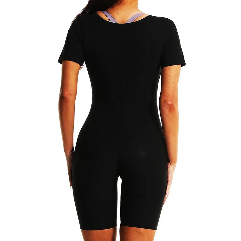 YBFDO Women's High Compression Bodysuit Shapewear for Fitness Sauna Sweat Suit Belly Slimming Sheath Weight Loss Body Shaper