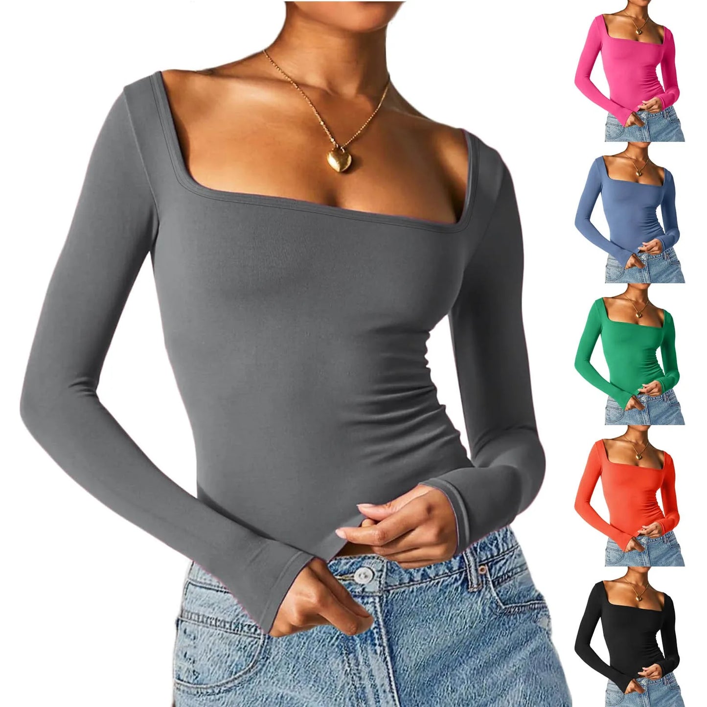 Women Casual Long Sleeve T-Shirts Spring Autumn Solid Slim Fit Pullovers Tees Shirts Female Streetwear Base Tees Lady Tops