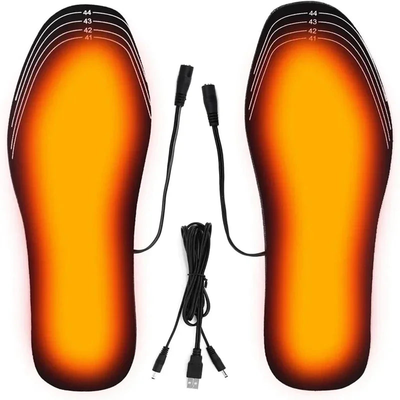 1Pair USB Heating Shoes Insole Quality Winter Warm Insoles for Feet Men Women Electrically Heated Shoe Sole Non Slip Shoe Pads