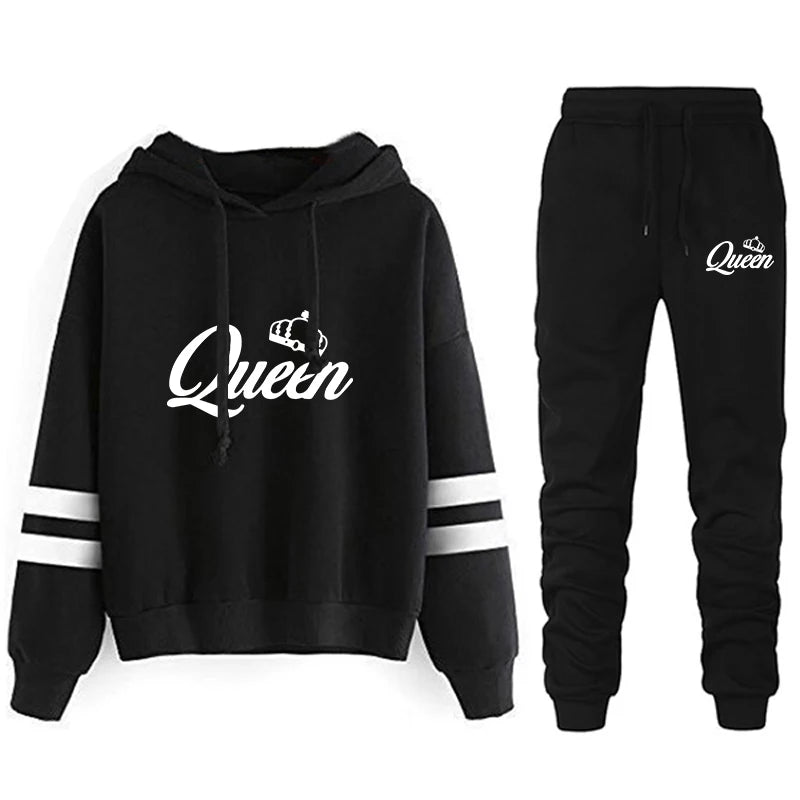Hot Sales Women's Sweatshirts Casual Tracksuit Hoodies 2024 Fashion Printing Outdoors Daily Stripe Pullovers Jogging Sweat Pants