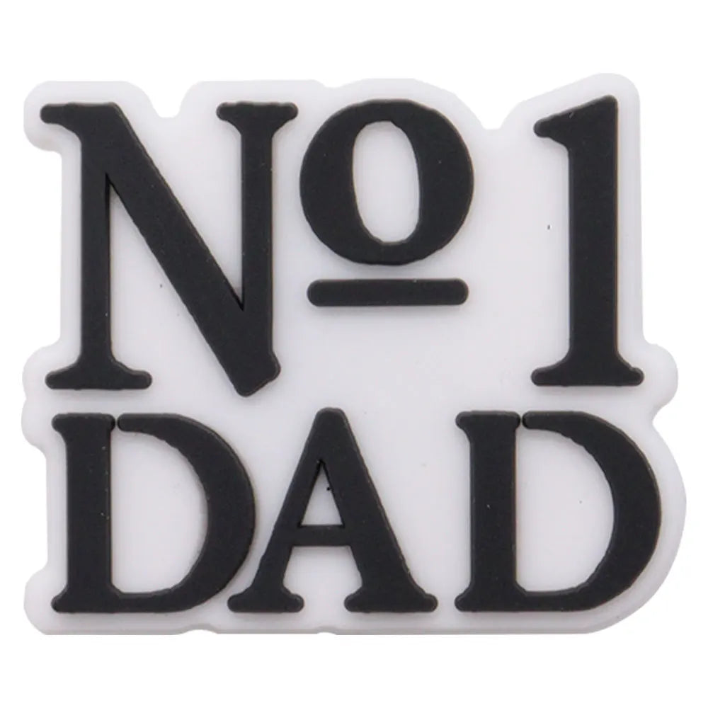 1PCS 'I Love Dad' PVC Shoe Button Charm for Father's Day Papa Sandals Decorations DIY Sweet Holiday Gift Idea