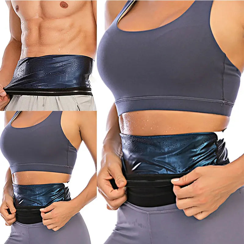 Thermal Sweat Belt Waist Trimmer Sauna Waist Belt Slimming Trainer for Workout Tummy Control Belly Wrap for Weight Loss