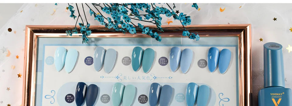 VINIMAY 18 Color Jeans Blue Gel Nail Polish Varnish Nail UV Soak Off Gellak Gelpolish Nail Art Primer Manicure Nails Gel Lacque