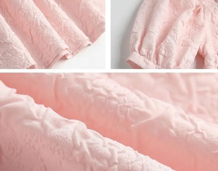 Summer Pregnant Woman Clothes Set Solid Color Puff Sleeve Square Collar Shirts+Belly Shorts Twinset Maternity Fashion Loose Suit