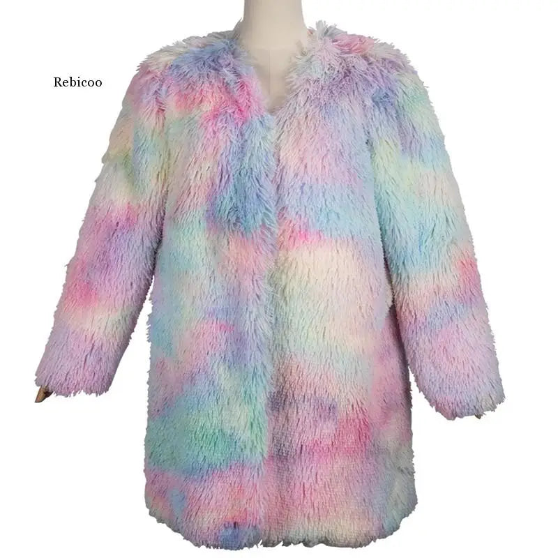 Autumn Long Winter Coat Woman Faux Fur Coat Women Warm Ladies Fur Teddy Jacket Female Plush Teddy Coat Oversize Outwear