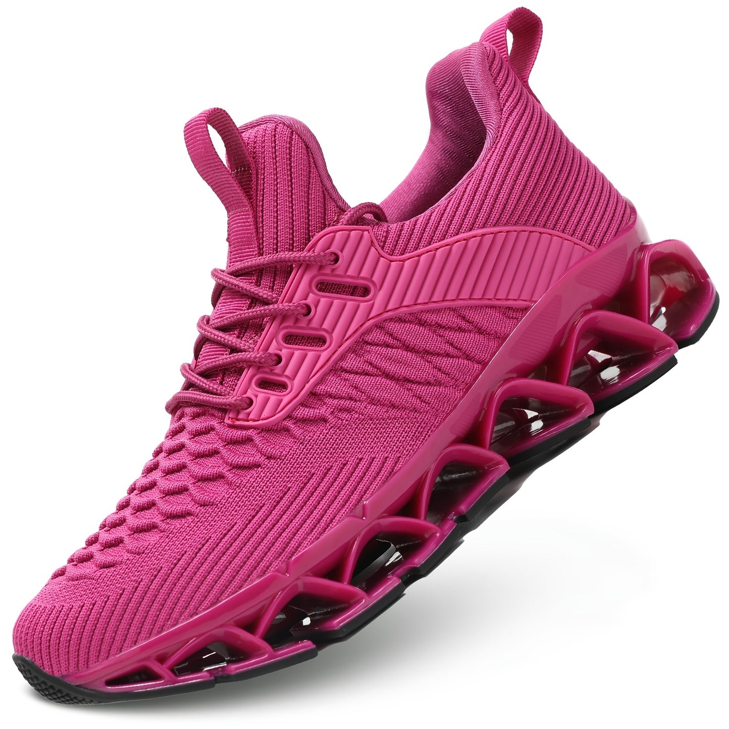 Geometric Print Women's Sneakers for Fall - Breathable Stabilizing All-Season Running Comfort Fabric Insole Rubber Sole