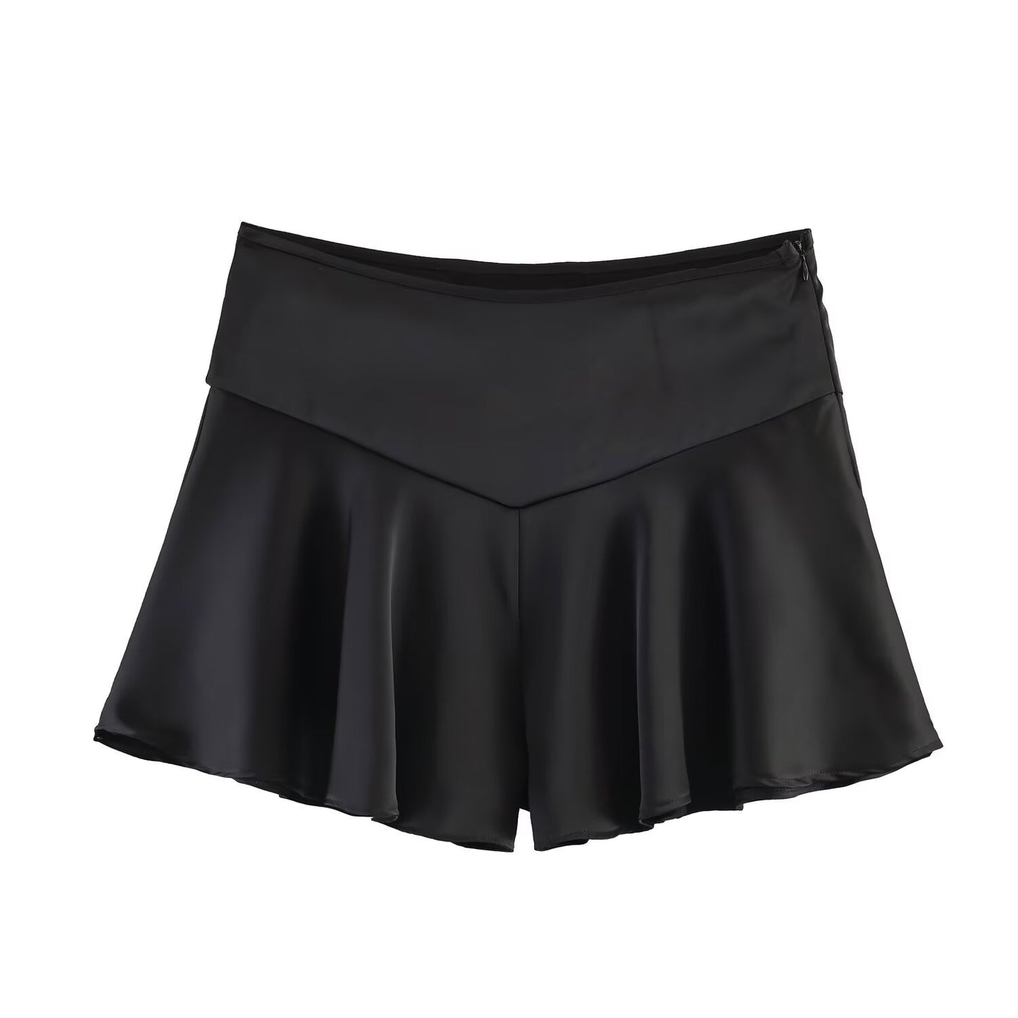 Spicy girl wide swing silk texture shorts