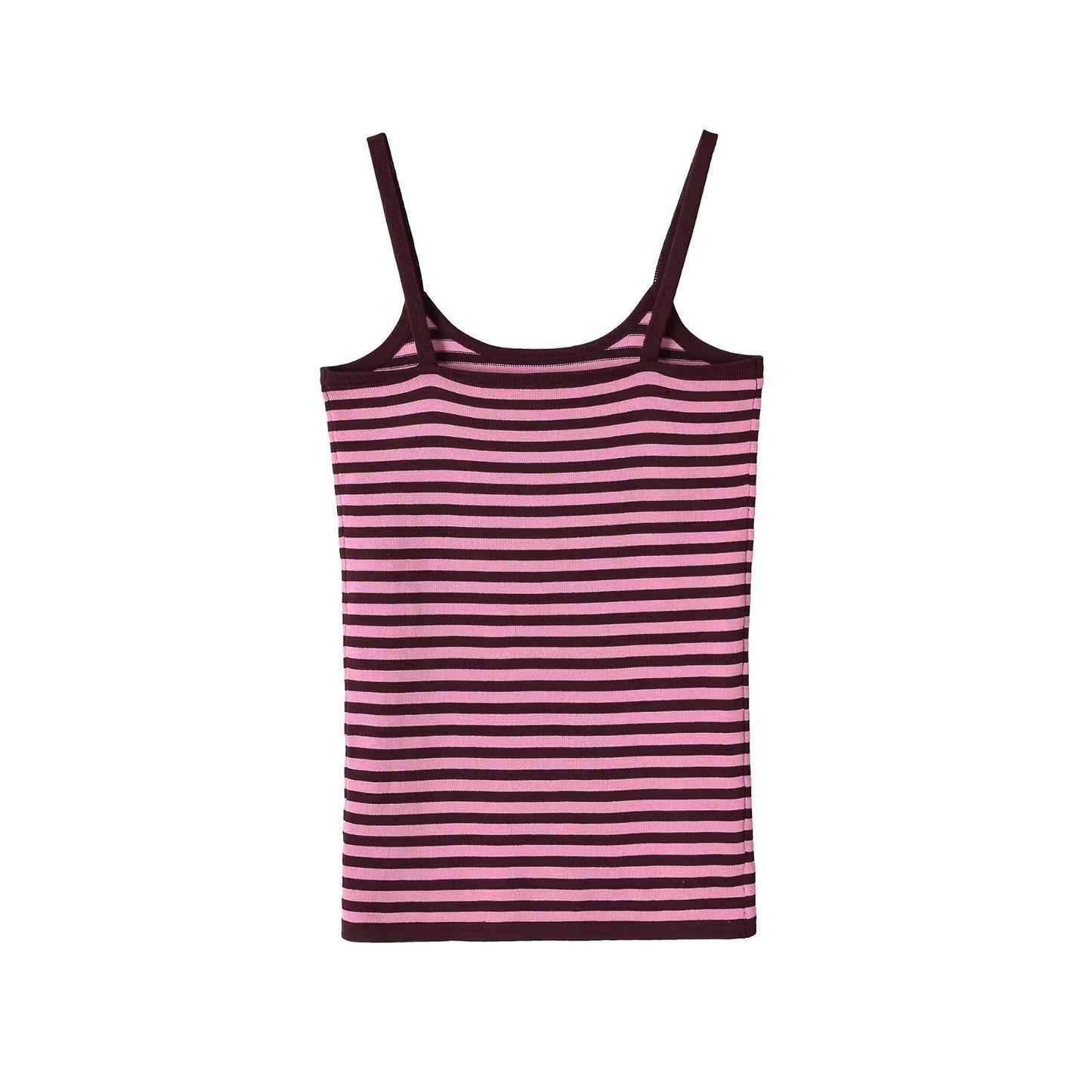 Spicy girl striped knitted camisole top