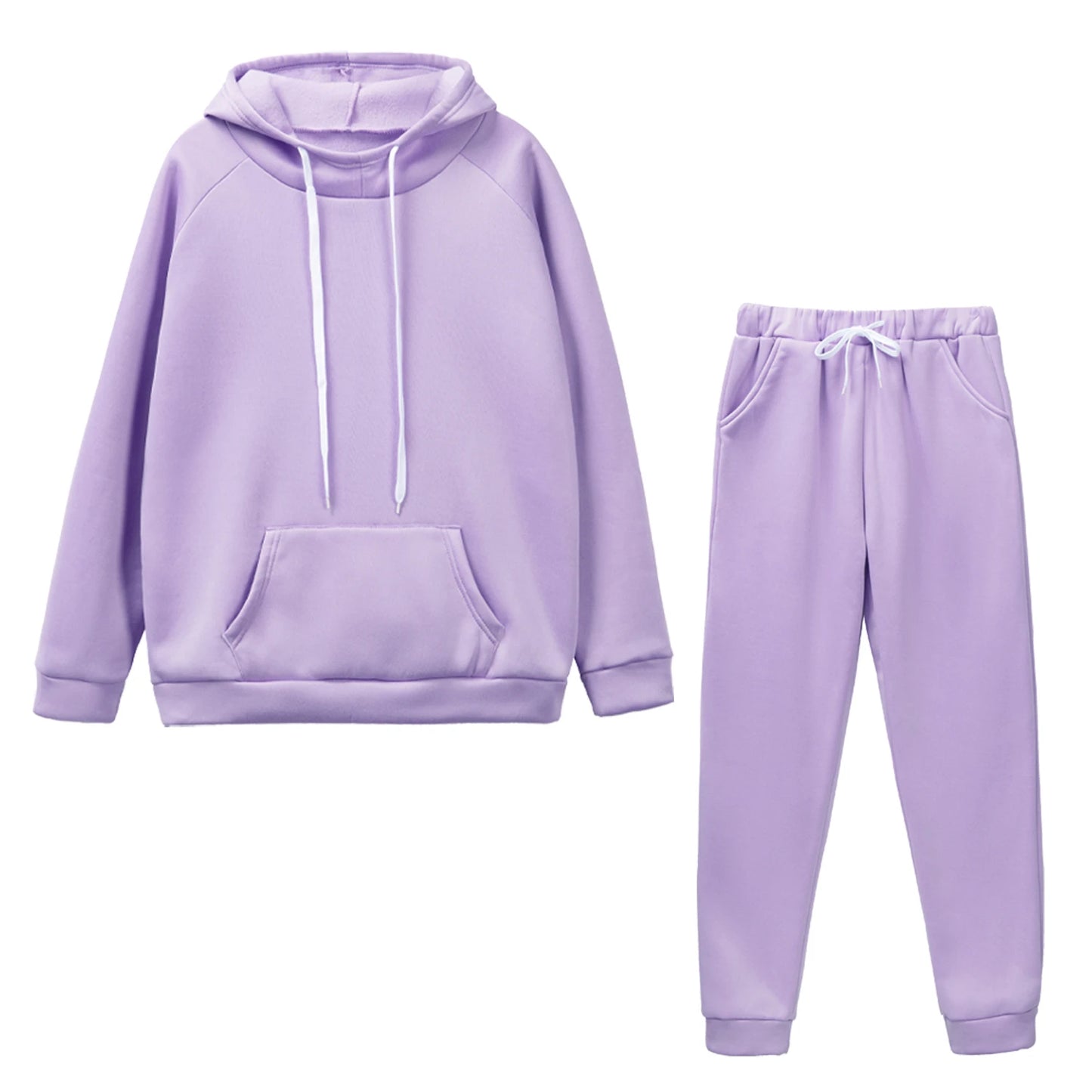 Women Hoodies Two Piece Sets Autumn Winte Cartoon Printed Sweatshirt+Sports Pants Tracksuit Femme Running Hoodie and Jogger Set