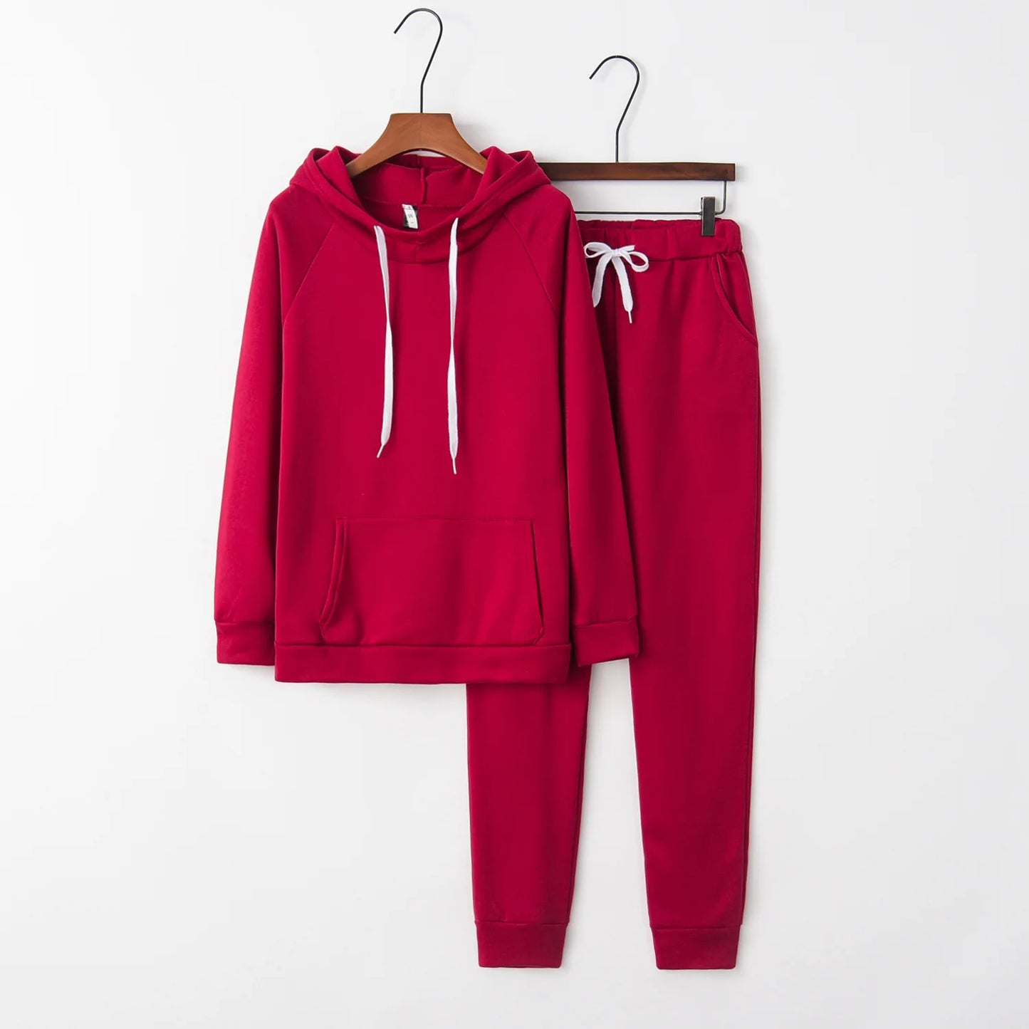 Women Hoodies Two Piece Sets Autumn Winte Cartoon Printed Sweatshirt+Sports Pants Tracksuit Femme Running Hoodie and Jogger Set