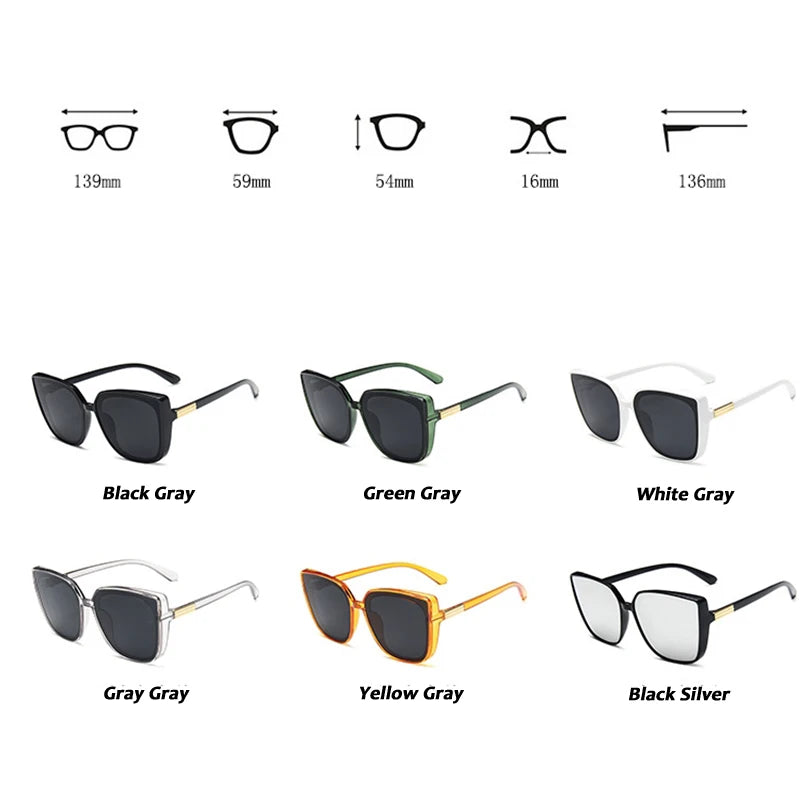 RBROVO Cateye Designer Sunglasses Women High Quality Retro Sunglasses Women Square Glasses Women/Men Luxury Oculos De Sol