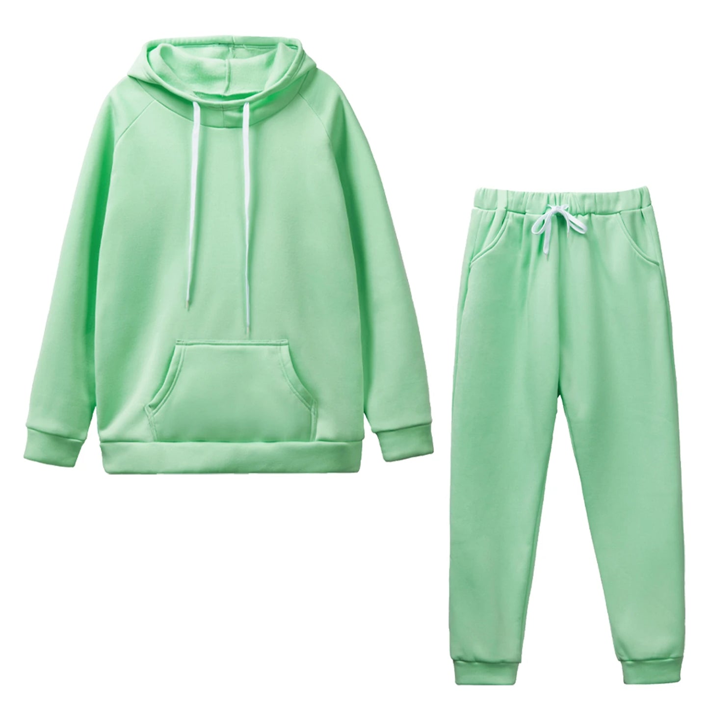 Women Hoodies Two Piece Sets Autumn Winte Cartoon Printed Sweatshirt+Sports Pants Tracksuit Femme Running Hoodie and Jogger Set