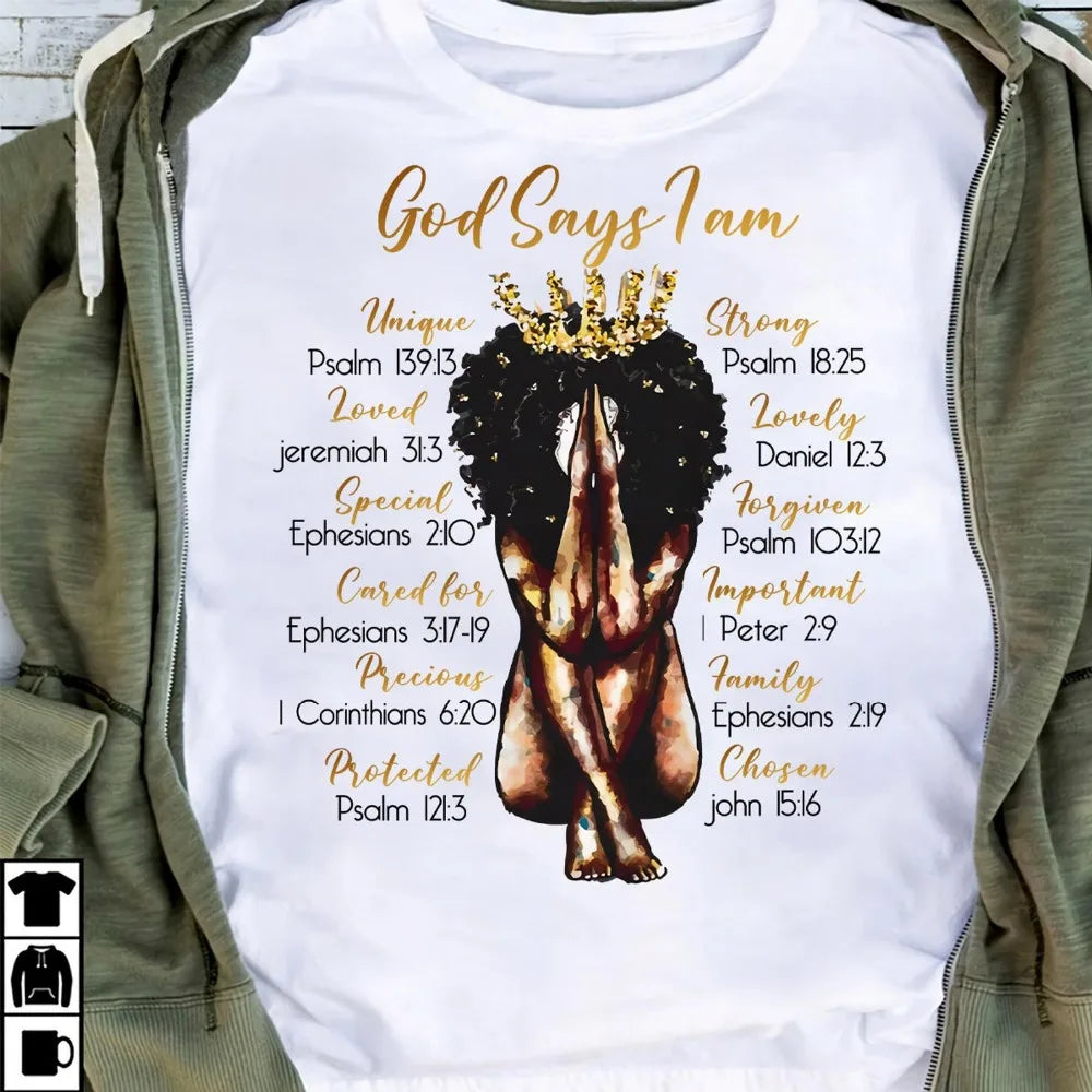 I Am Melanin Queen Graphic Tees Women Afro American Black Girl Magic T-Shirt Black Lives Matter Shirt Dope Educated Blm T Shirt