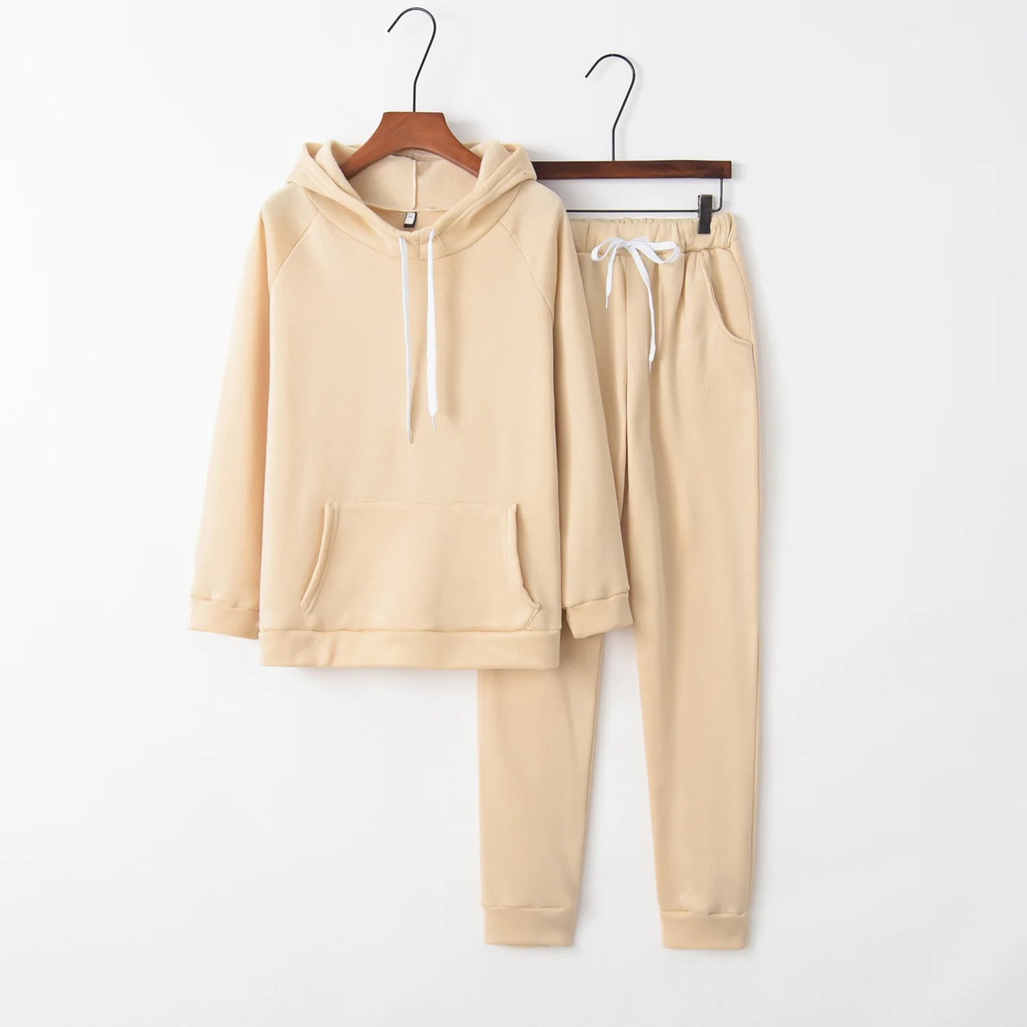 Women Hoodies Two Piece Sets Autumn Winte Cartoon Printed Sweatshirt+Sports Pants Tracksuit Femme Running Hoodie and Jogger Set