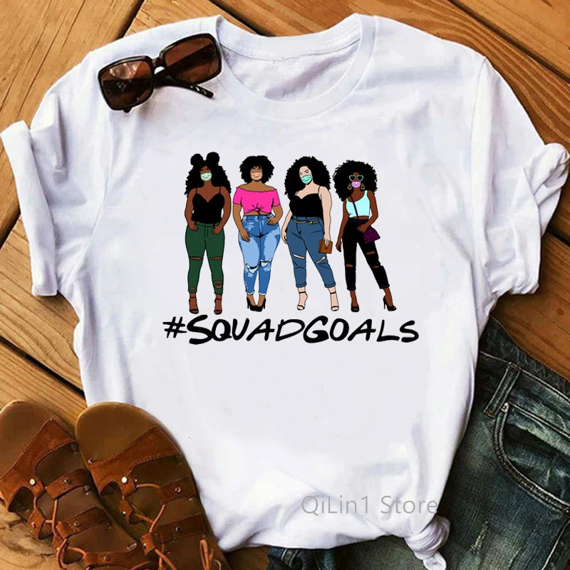 I Am Melanin Queen Graphic Tees Women Afro American Black Girl Magic T-Shirt Black Lives Matter Shirt Dope Educated Blm T Shirt