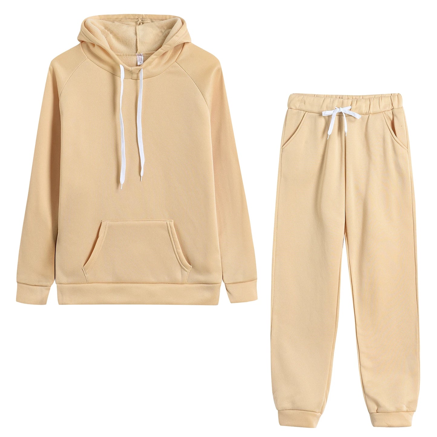 Women Hoodies Two Piece Sets Autumn Winte Cartoon Printed Sweatshirt+Sports Pants Tracksuit Femme Running Hoodie and Jogger Set